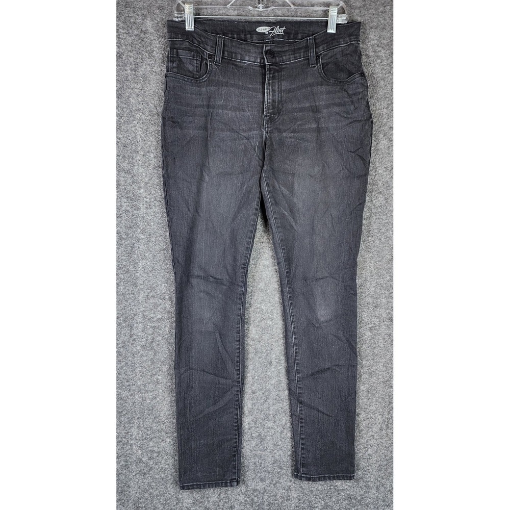 Old Navy Jeans Womens 8 The Flirt Black Skinny Stretch Denim EUC